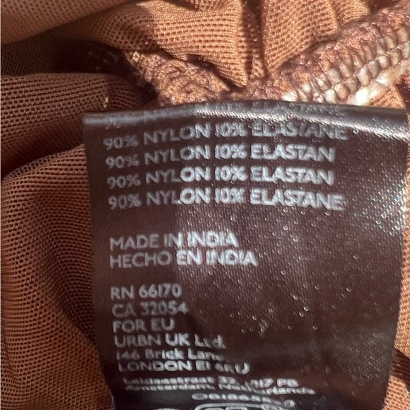 Urban Outfitters | Brown Ruched Strapless Dress for Women Size XS Extra Small - Picture 11 of 12